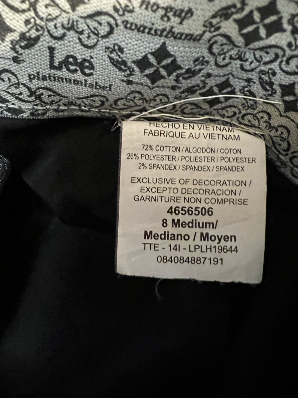 Classic Women’s Dark Gray/Black Pants Lee Platinum Label No-Gap Waistband - Picture 4 of 8